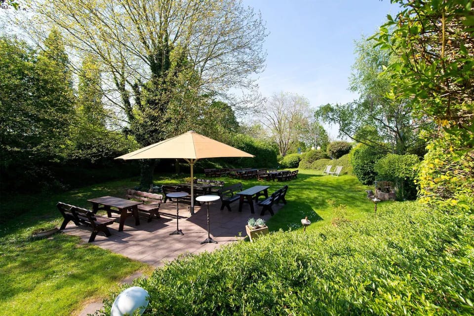 Stretch out on the sunny lawn and breathe fresh air.