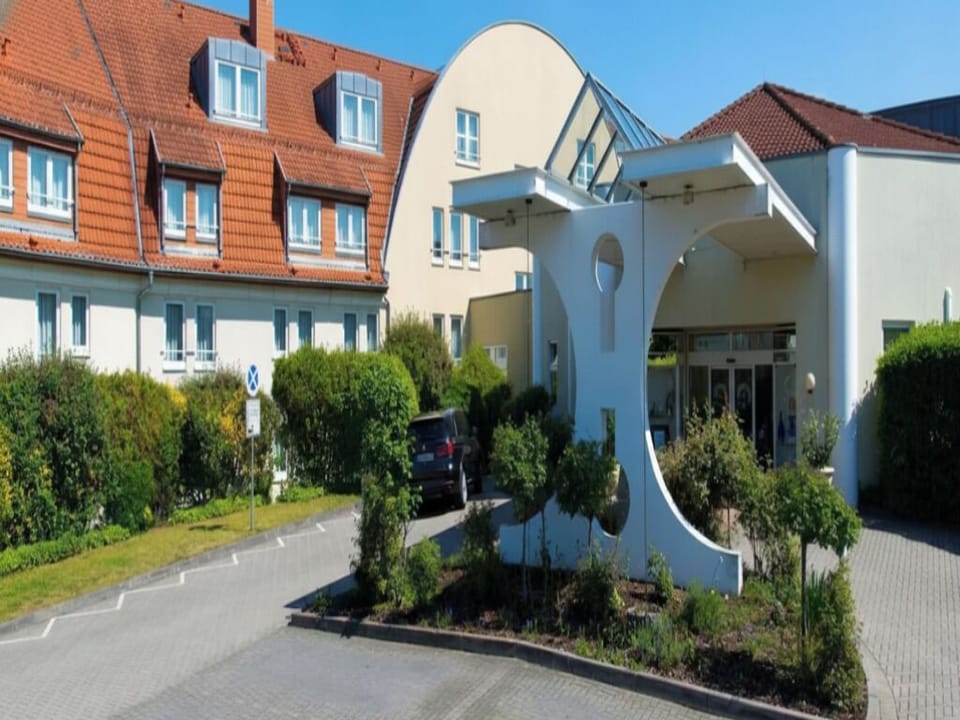 Arrive with ease at the welcoming main entrance.
