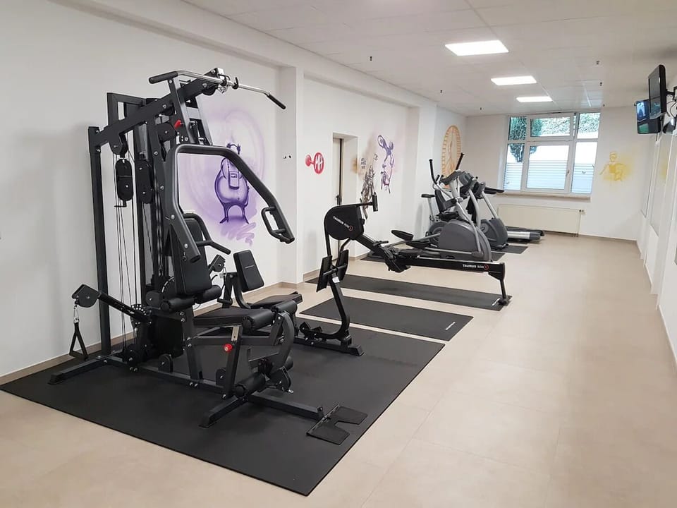 Keep momentum going with strength training and comfortable workout space.