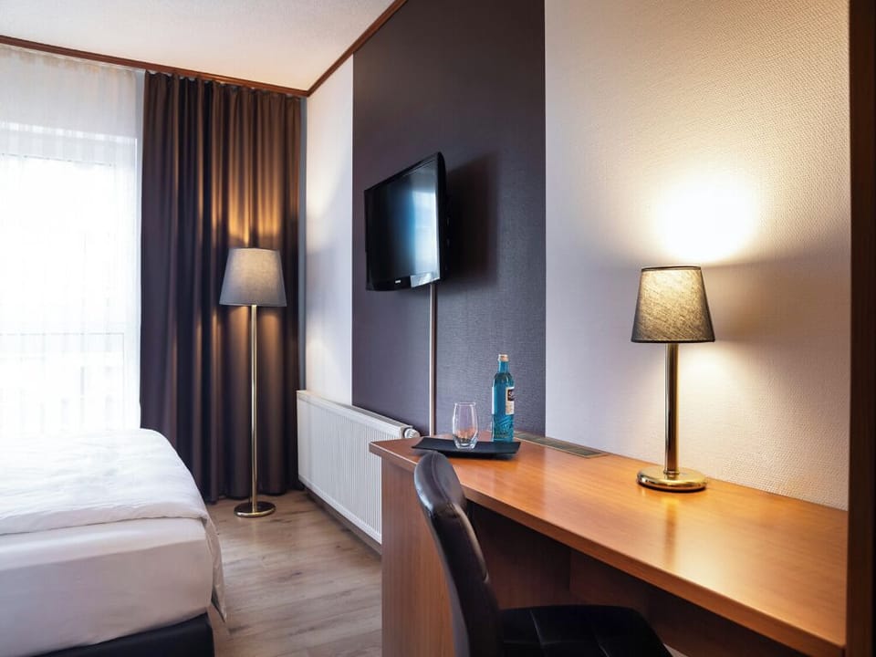 Catch up on work comfortably at the dedicated desk space.