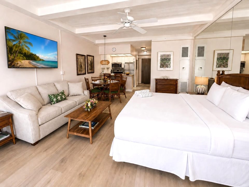 Spacious retreat area designed for restful island stays