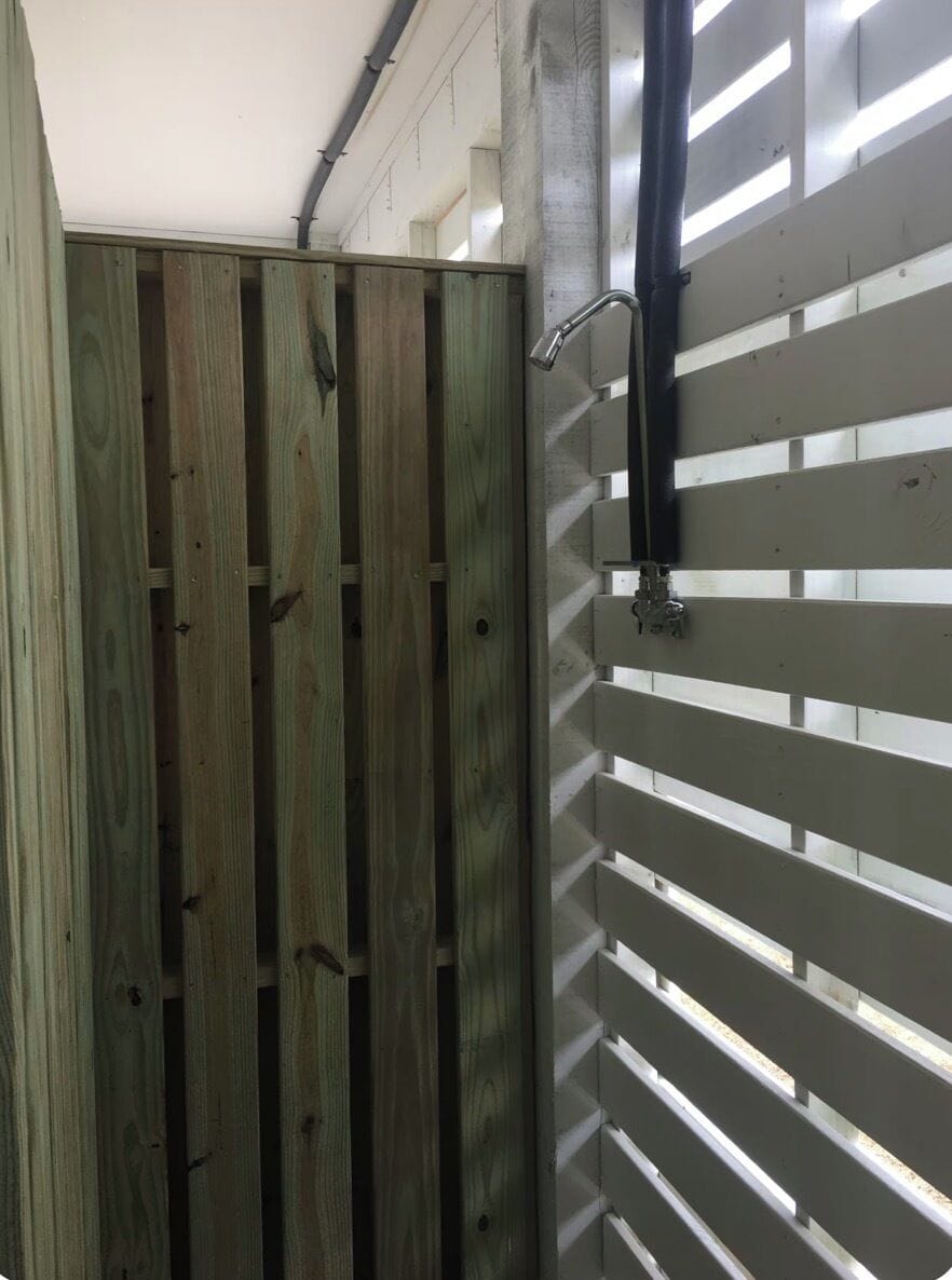 Outdoor Shower - Perfect for rinsing off the sand from the beach.