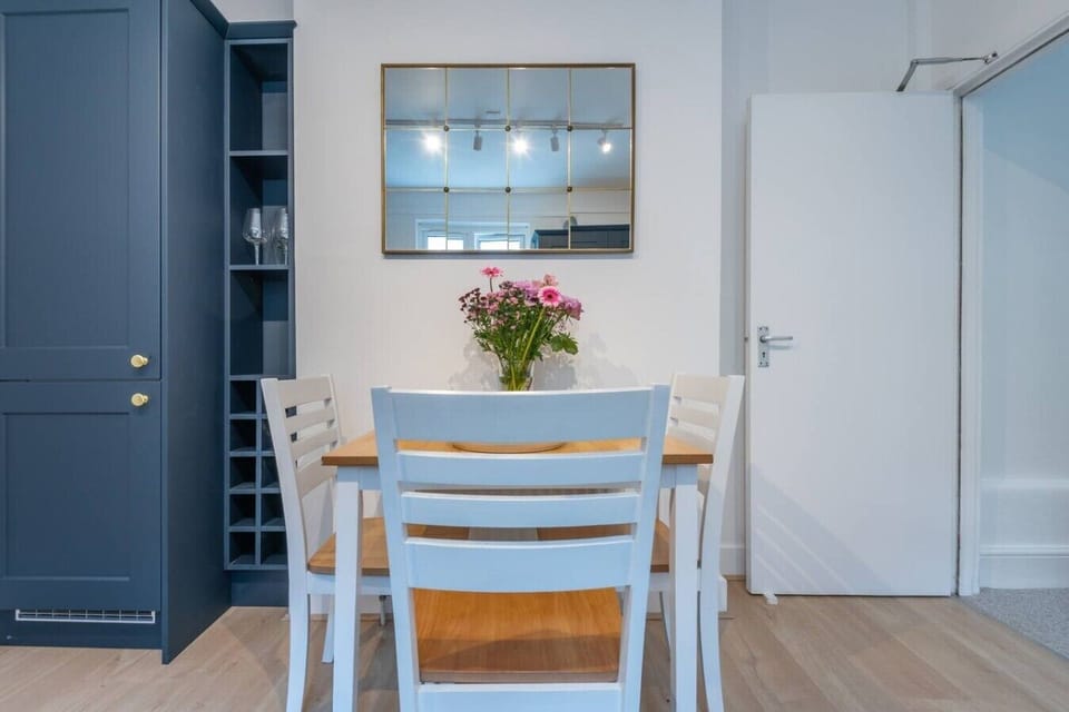 Enjoy meals together in the bright dining space.