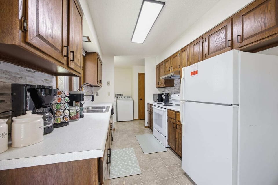 Well-equipped kitchen.