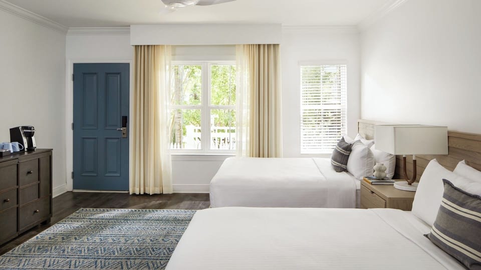 Settle into spacious beds in a bright, tranquil retreat.