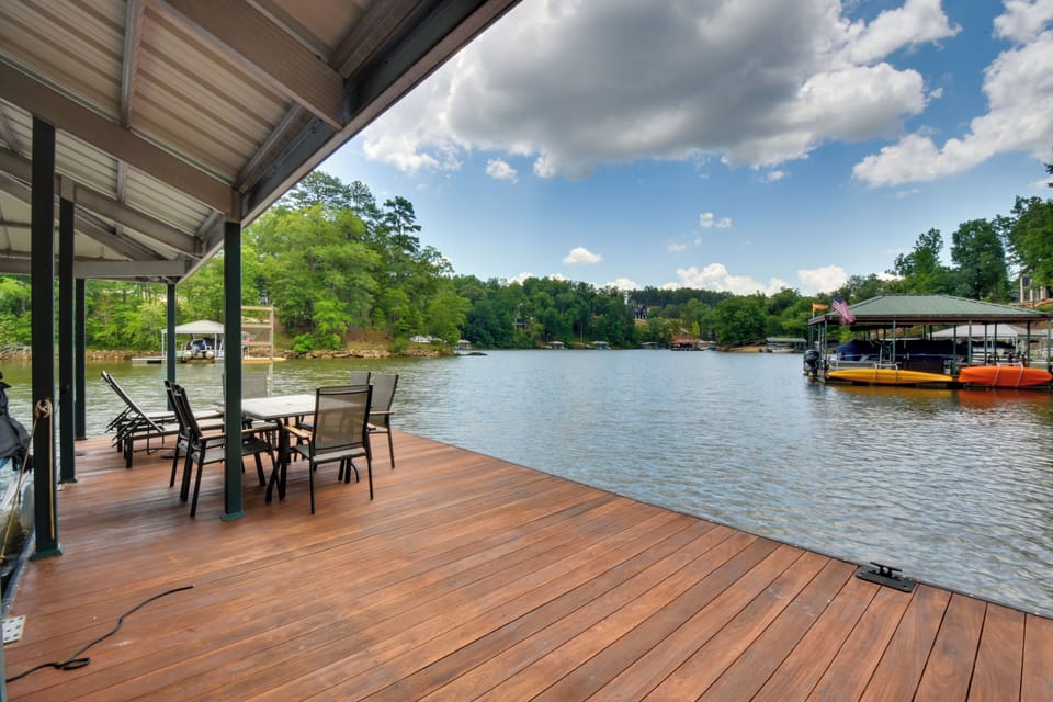 Enjoy Al-fresco dining and sunbathing on your private dock