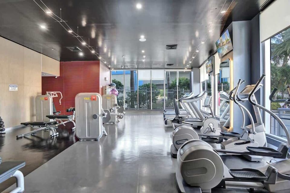 Fitness Center with the Pool View