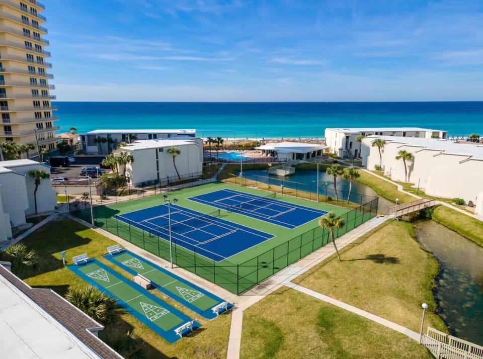 Tennis & Pickleball court! Bring your gear. 