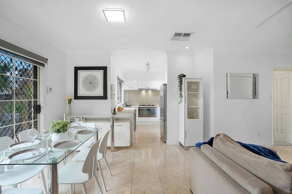 Open plan space for the living area and dining  - spacious! 
