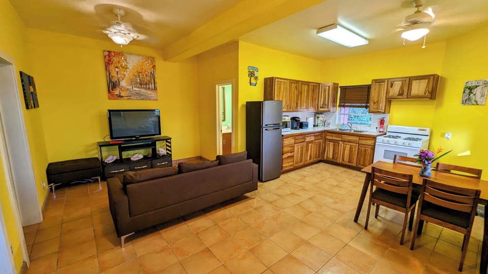 Living and eating area.
