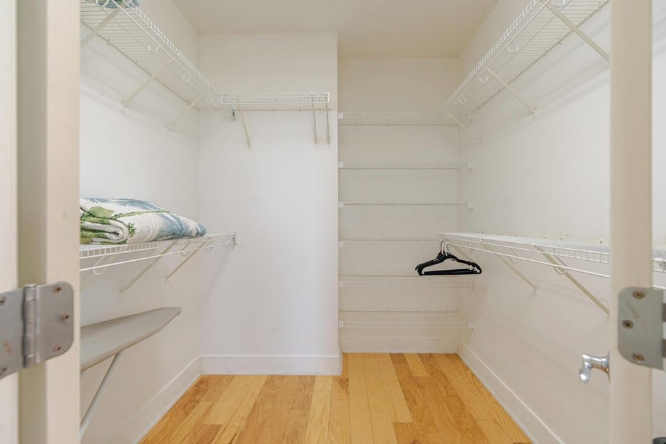 Bedroom 1 king bedroom walk-in closet on the 1st floor.
