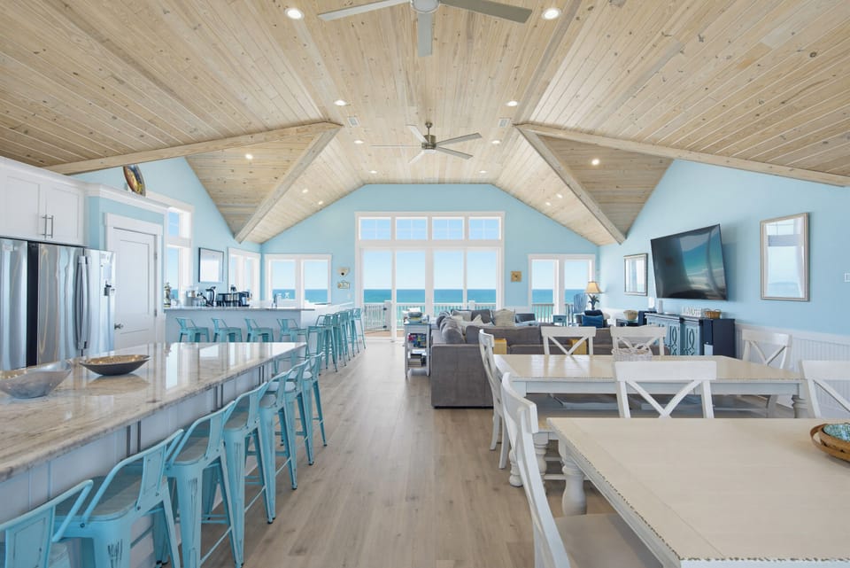 Kitchen ocean windows