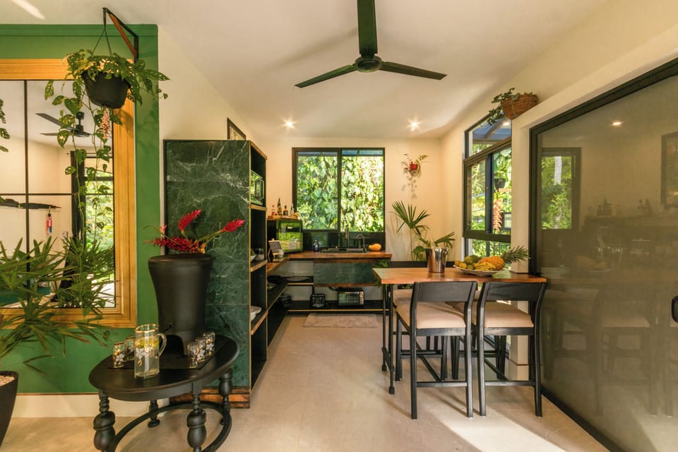 Coffee & tea station with breakfast bar, complimentary filtered water. 