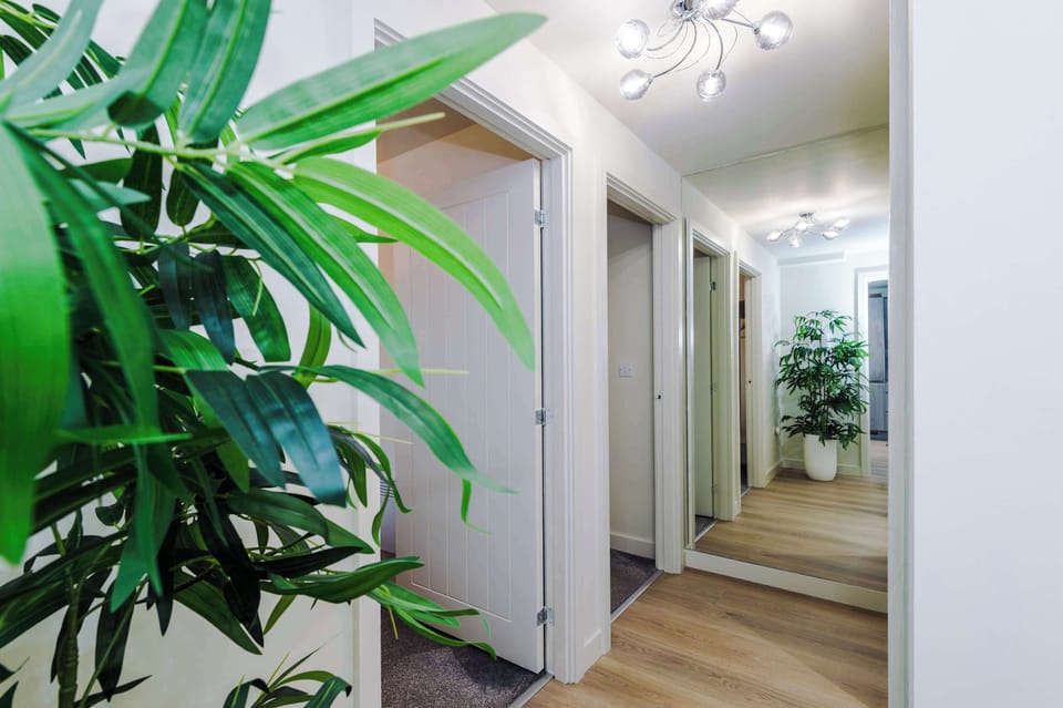 Spacious Hallway with Full-Length Mirror