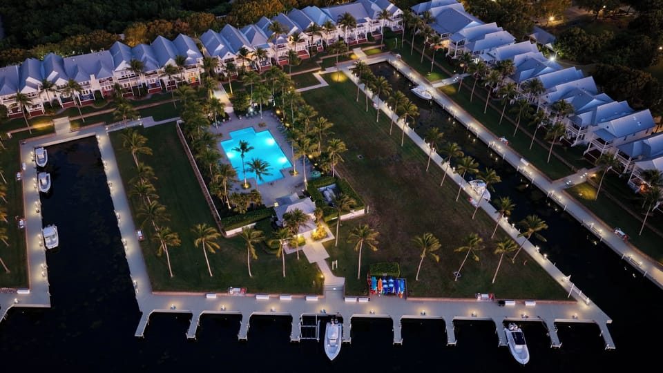 Night view of Indigo Reef