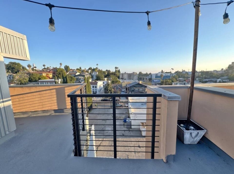 Sunset views over Echo Park from your own private rooftop deck.