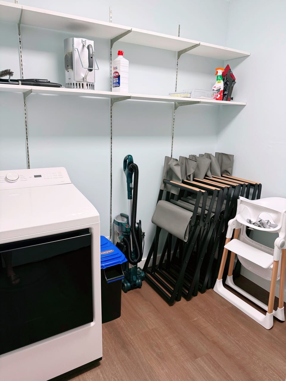 Utility room with access to back patio