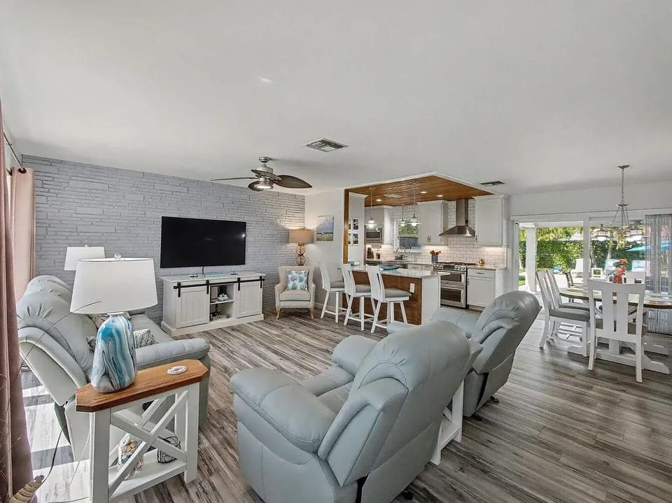 The ultimate central gathering hub, offering plenty of space for the whole group to unwind together.