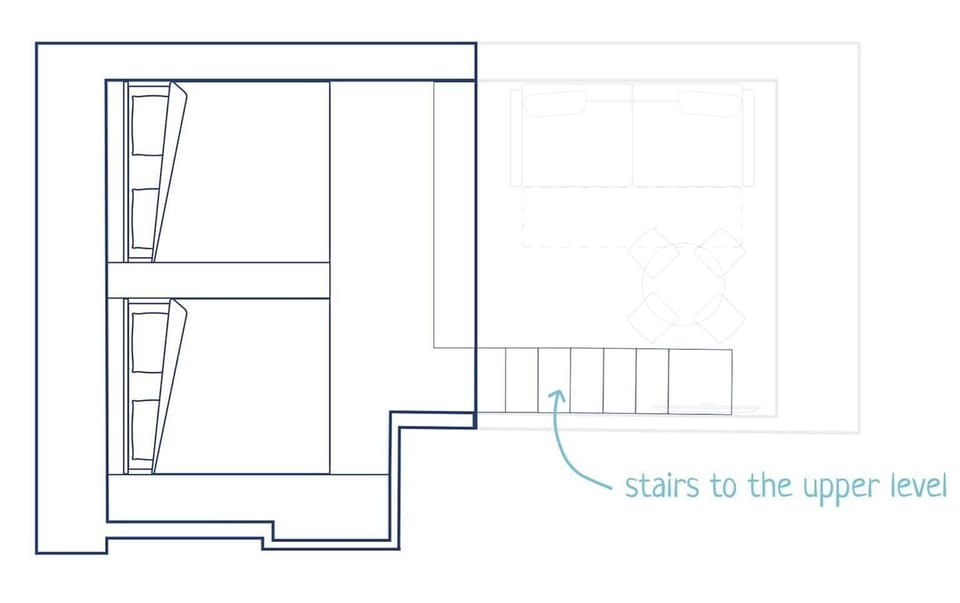 Floor plan of the upper floor