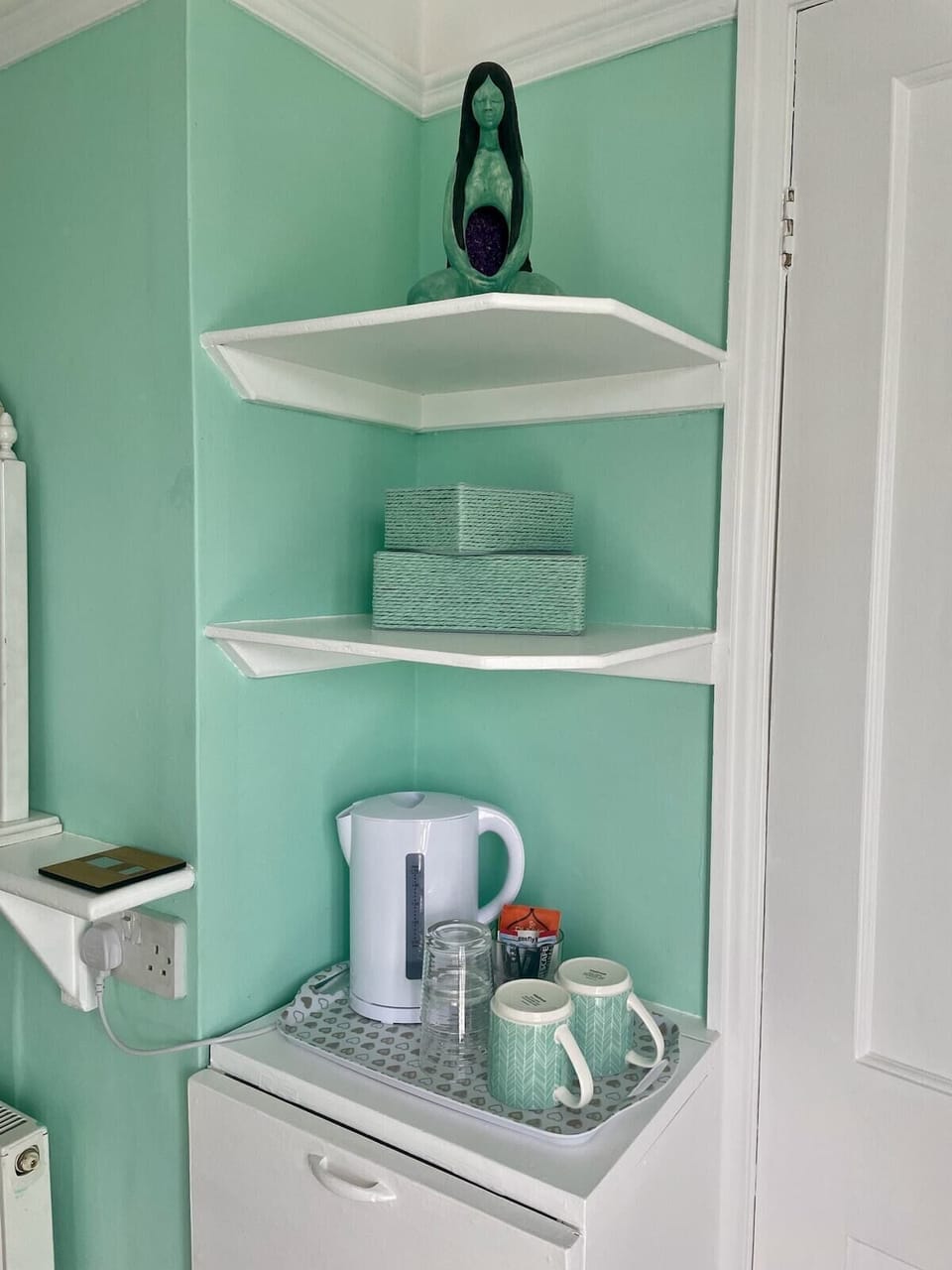 Drinks station in King size bedroom