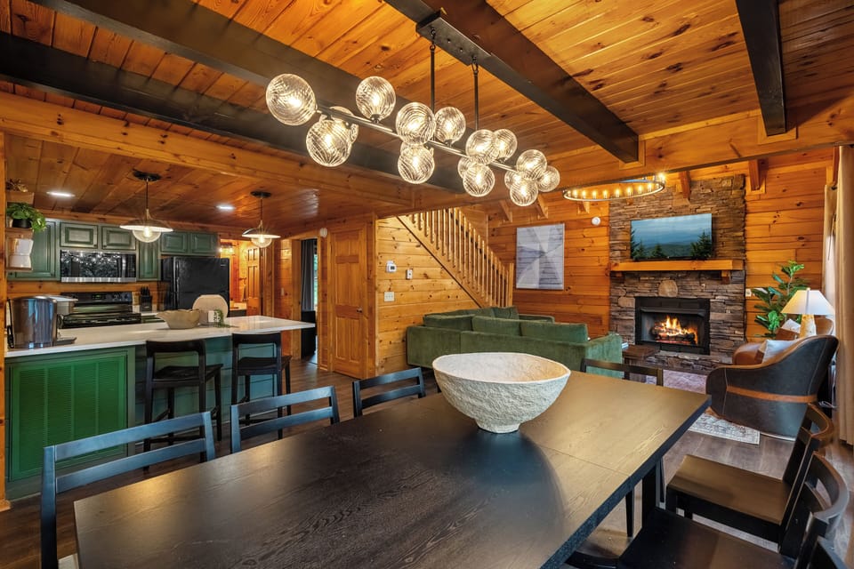 Open concept makes it easy never to miss any of the action. 