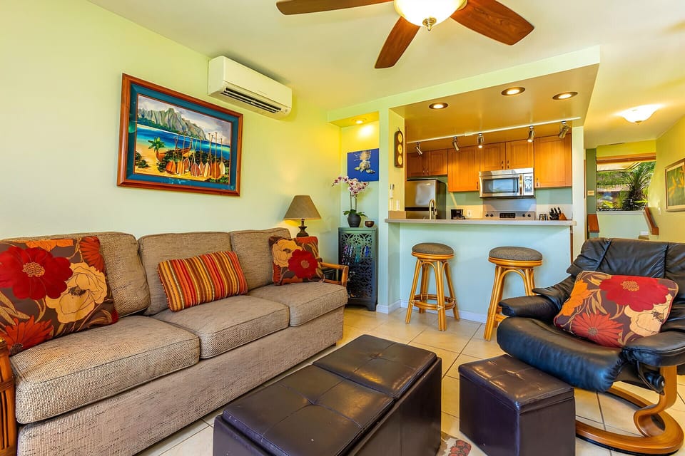 Living Room With Kitchen View