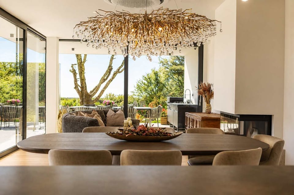 Living room and dining area