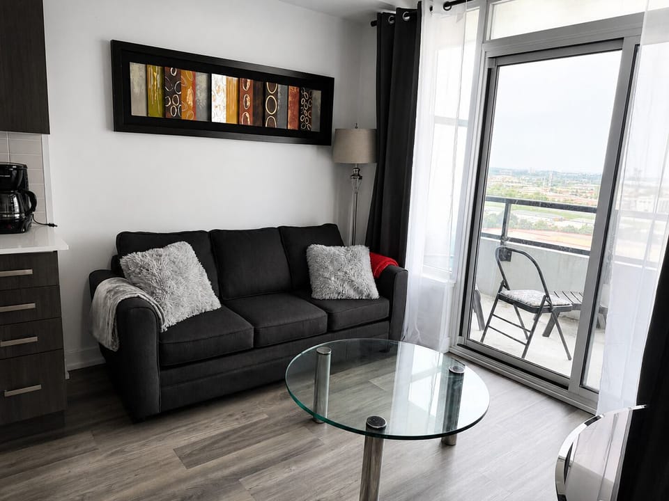 Living room with queen size pull out sofa