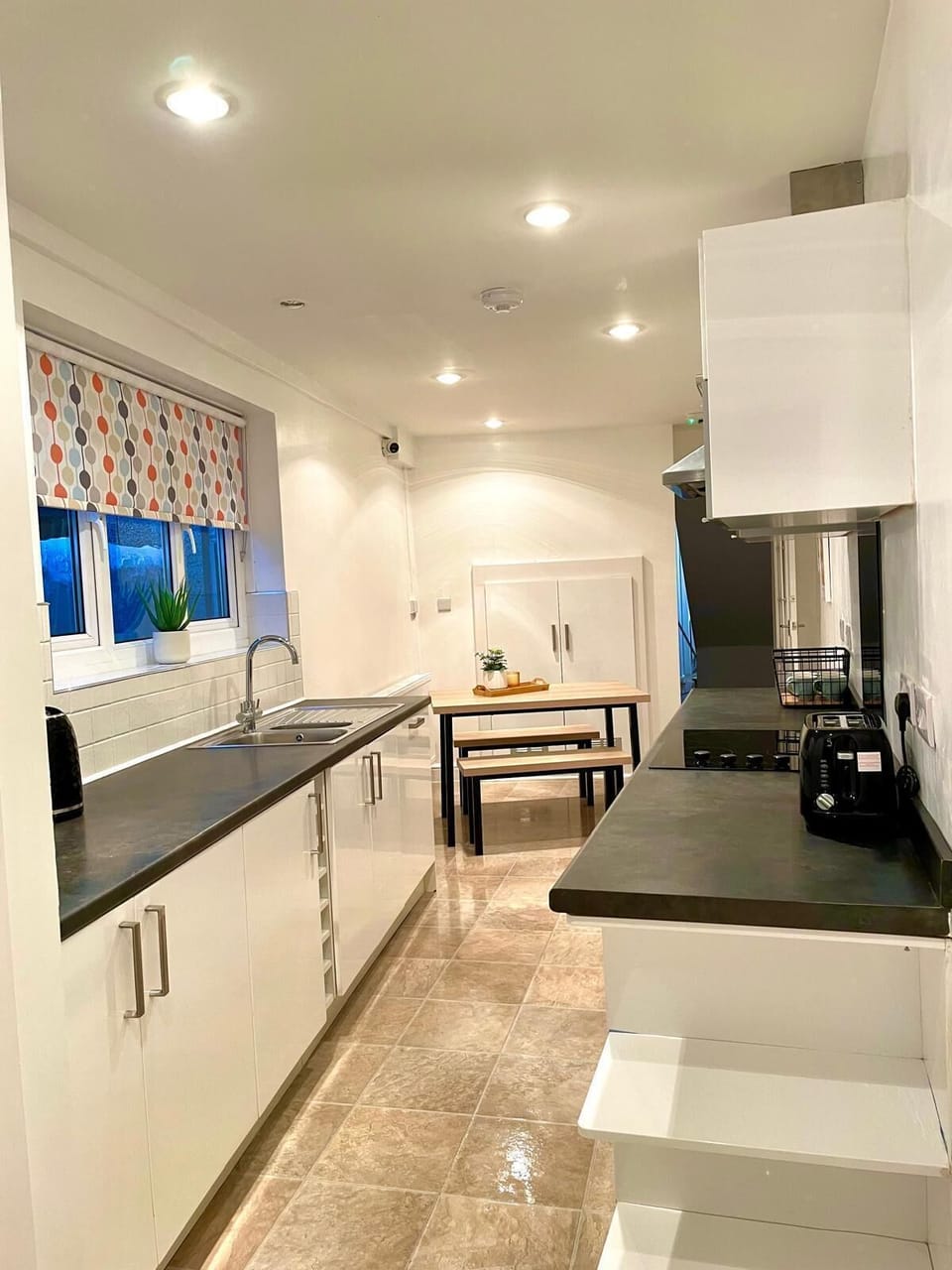 Contemporary Kitchen with Dining Area