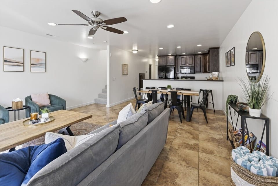 Open-concept dining and kitchen create the ideal space for entertaining and making memories.