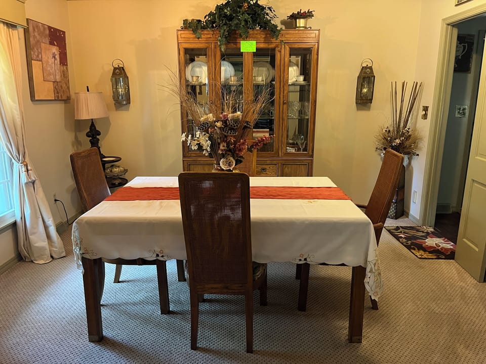 The dining room