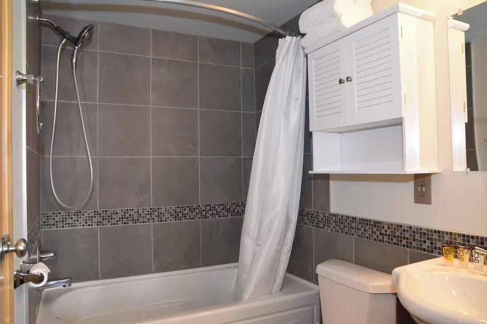 Shower over bathtub
