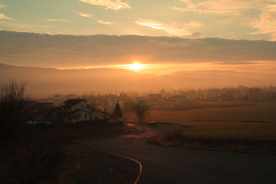 The sunrise in Vicchio