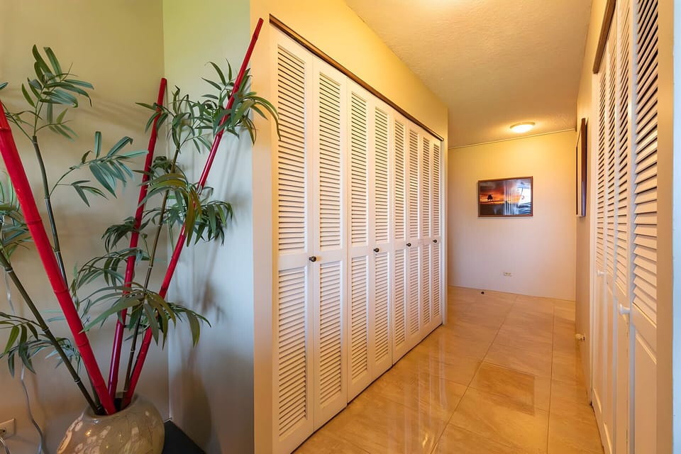 Hallway With Louvered Closets
