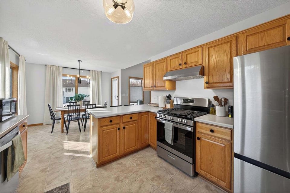 Fully Stocked kitchen one of the advantages over a hotel!