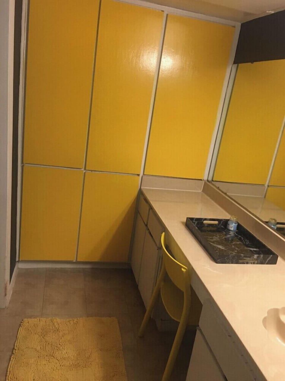 Great storage cabinets in the bathroom