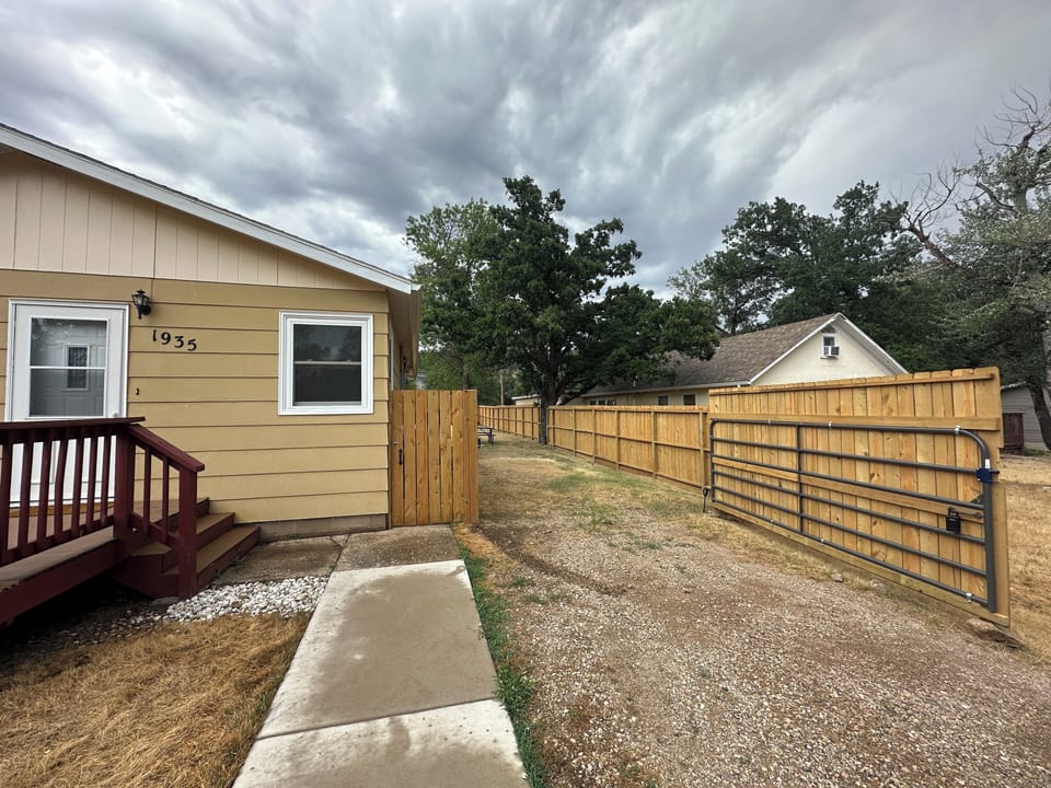 Driveway and trailer/equipment storage gate 
