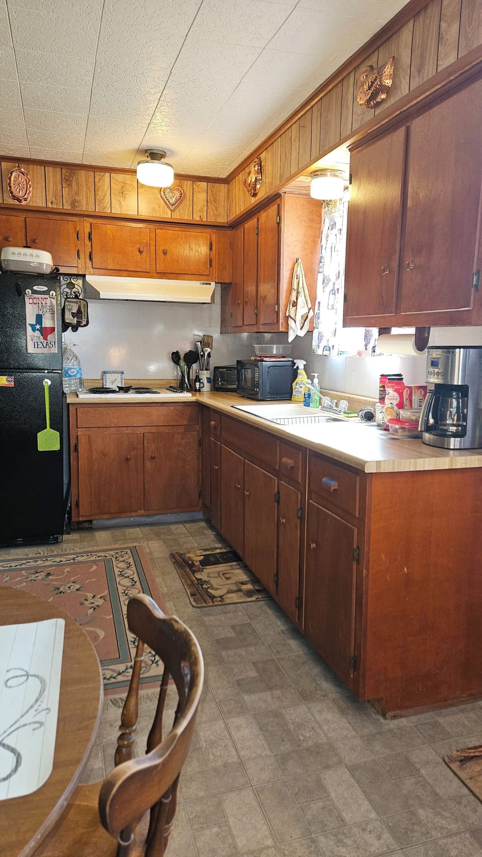 Kitchen is ready for cooking. Dishes, pans, etc all included.