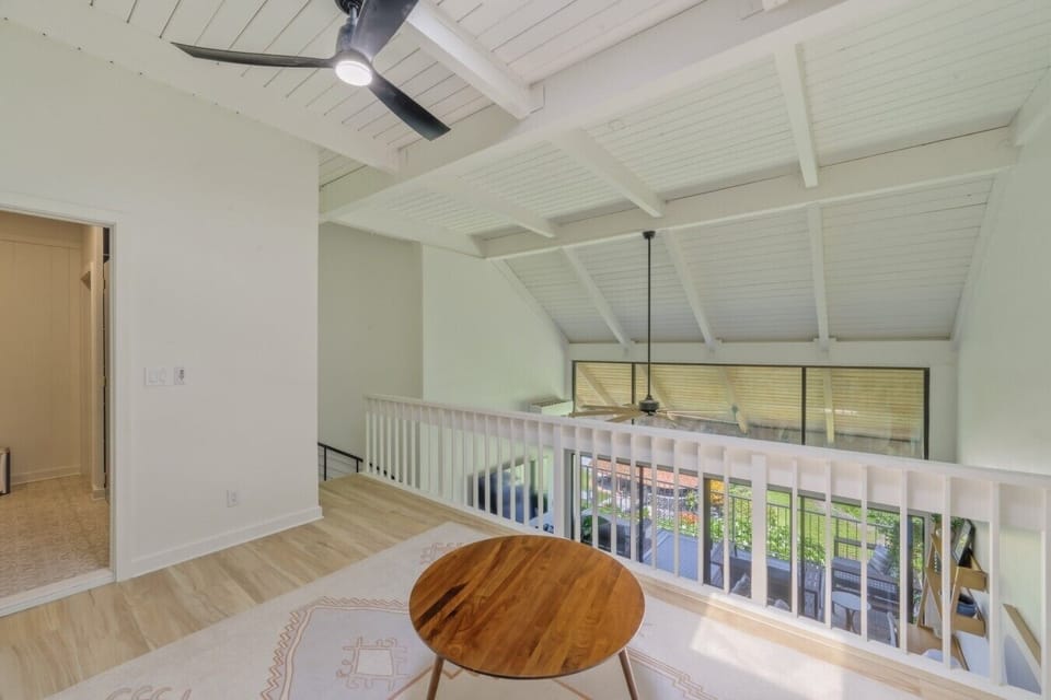 Loft retreat with vaulted ceilings and its own bathroom nearby