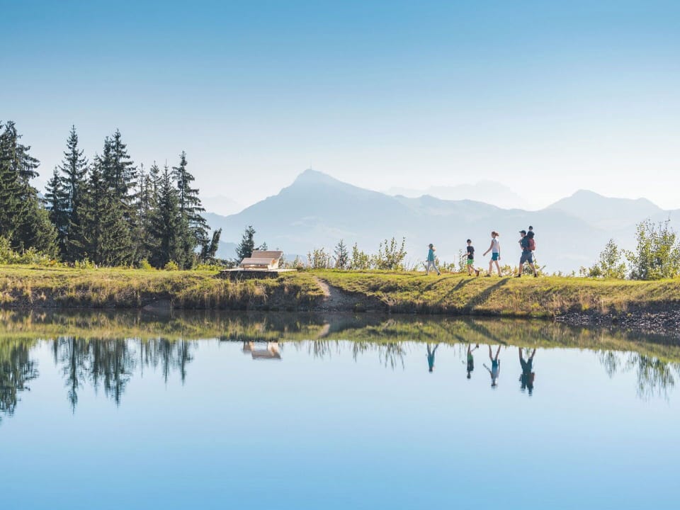 Sky, Water, Body Of Water, Mountainous Landforms, Green, Natural Landscape, Mountain, Reflection, Landscape, Bank