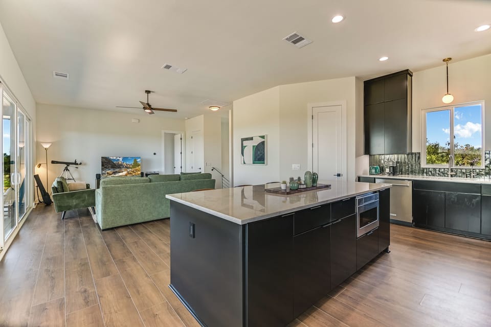 Upstairs Living and Kitchen