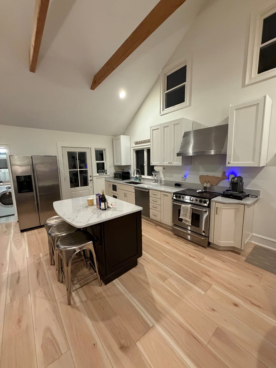 Thoughtfully stocked kitchen with appliances, cookware, and everyday essentials