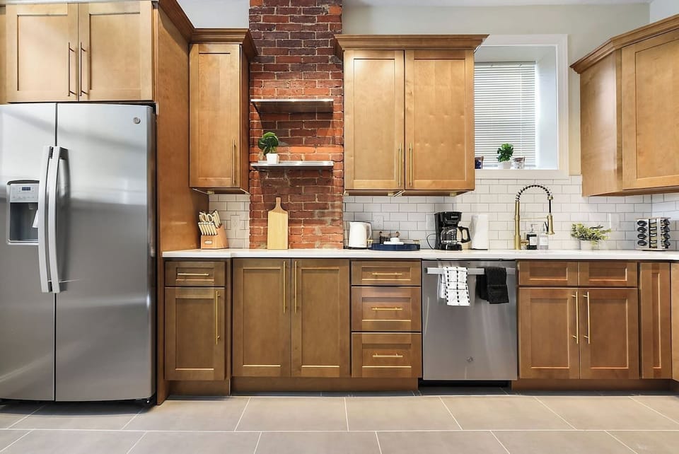 Well-designed kitchen with ample counter space and a sleek, modern look