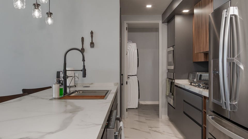The kitchen.
