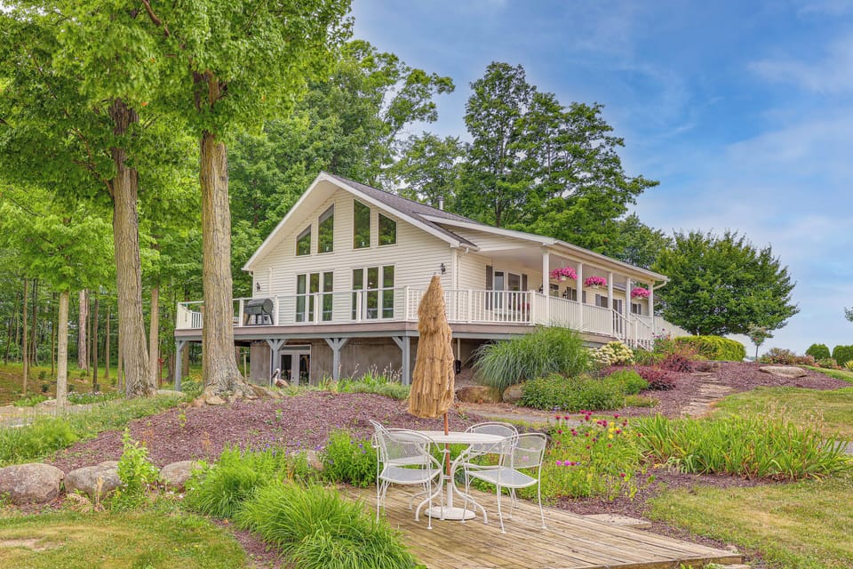 Property Exterior | Private Pond | Fire Pit | Al Fresco Dining