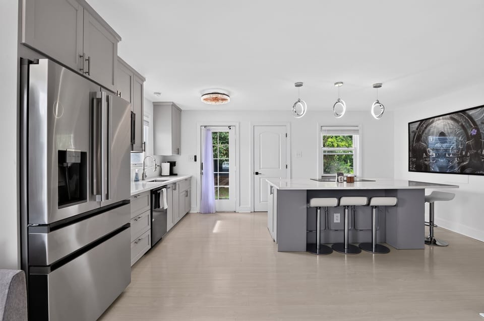Indoors, Floor, Flooring, Kitchen, Appliance