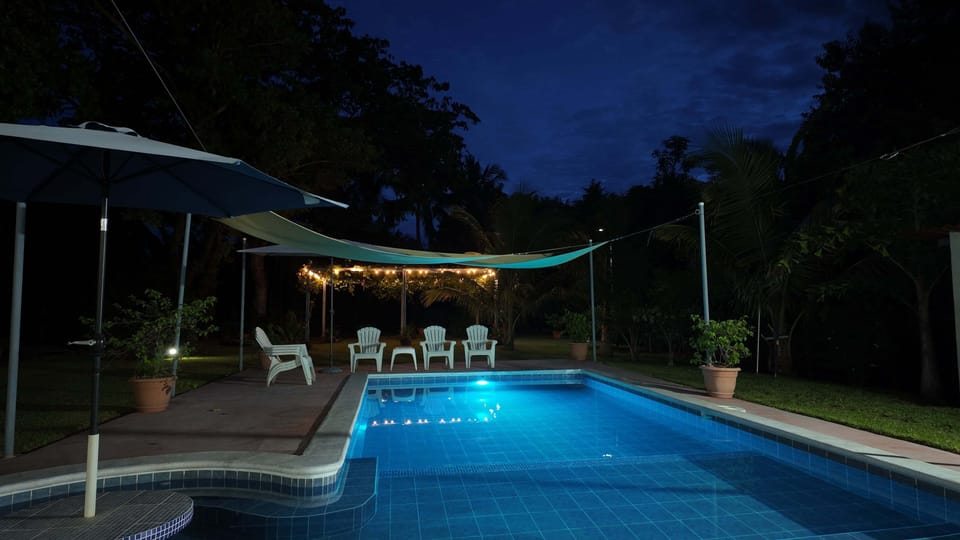 Pool at dusk