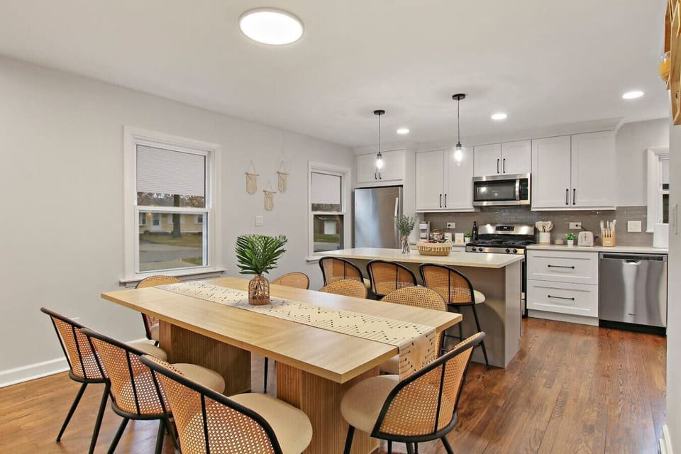 Stylish and inviting dining space.