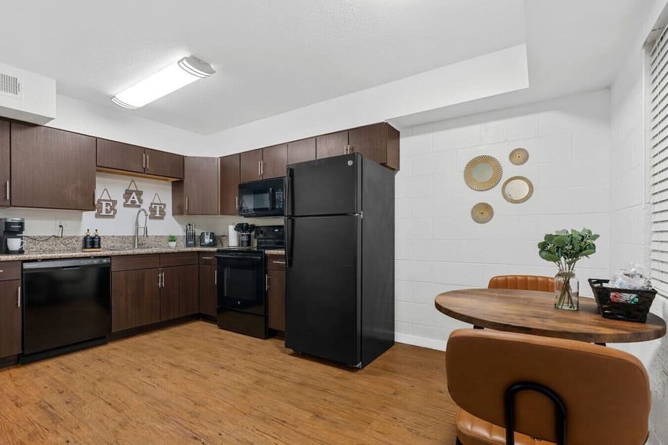 Fully equipped kitchen for home-cooked meals away from home.