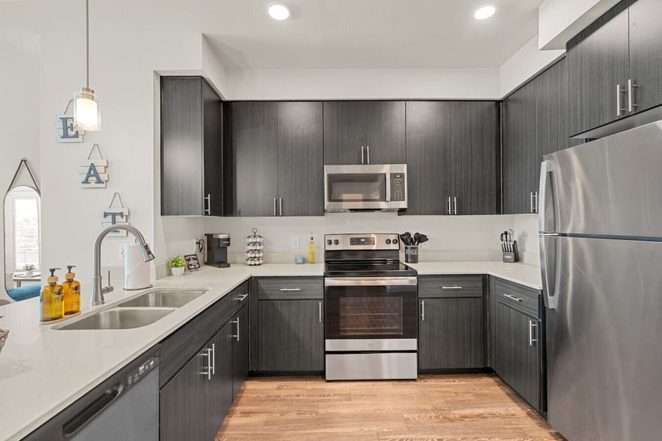 Enjoy the ease of a spacious kitchen with ample counter space for prepping meals.
